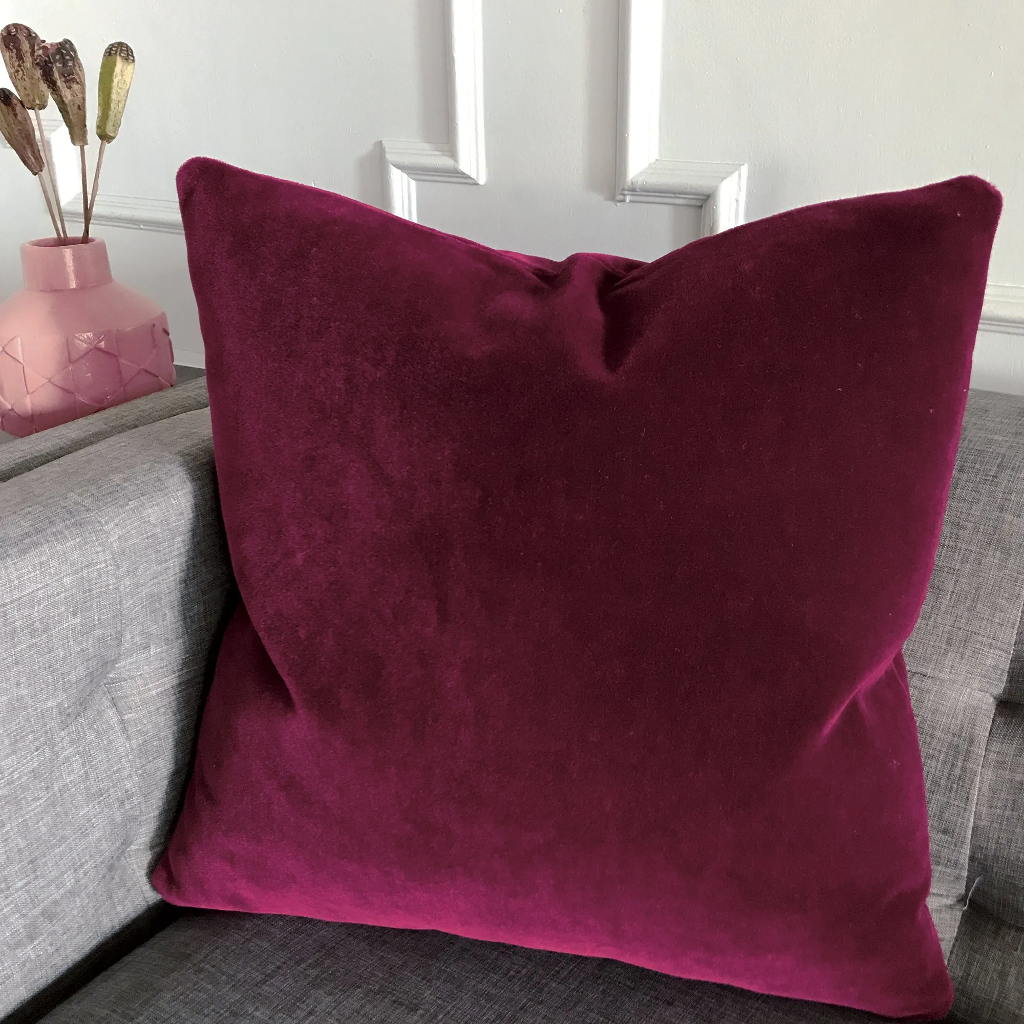 Luxury Mohair Euro Sham in Meritage 27x27