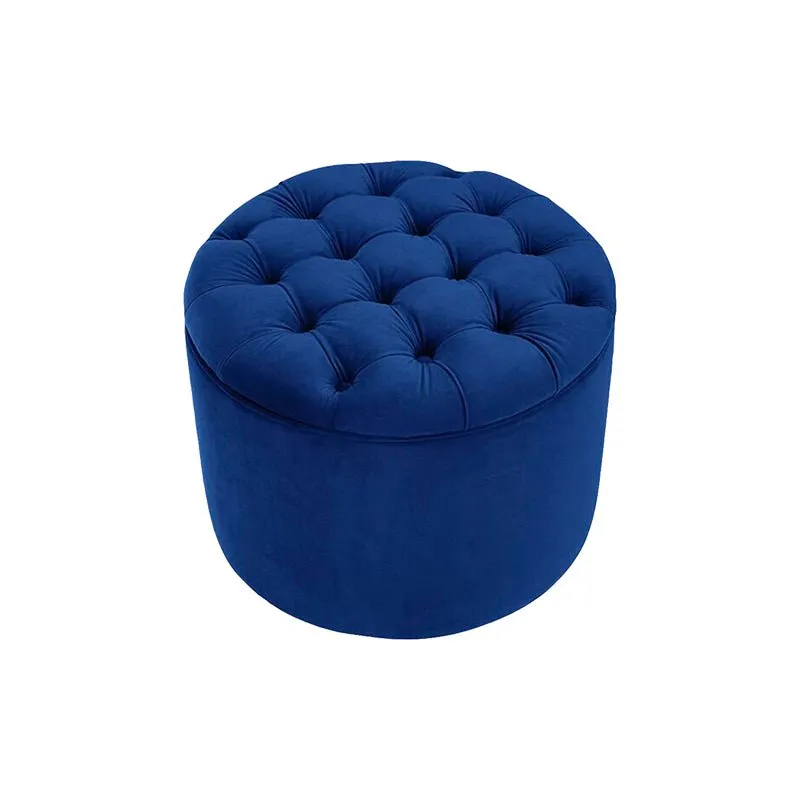 Olive Round Shape Fabric Ottoman Pouffe Puffy for Foot Rest Home Furniture