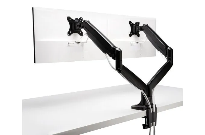 Onetouch Heightadjust Dual Arm Blk