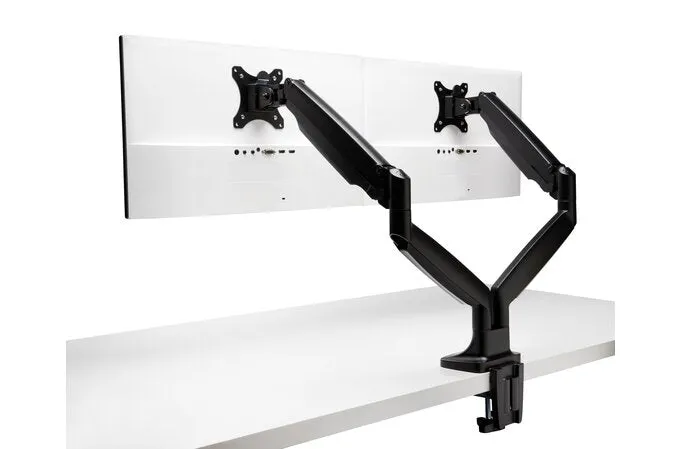 Onetouch Heightadjust Dual Arm Blk