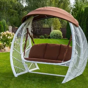 Outdoor Furniture  Wicker Two Seater Swing - Oceanic