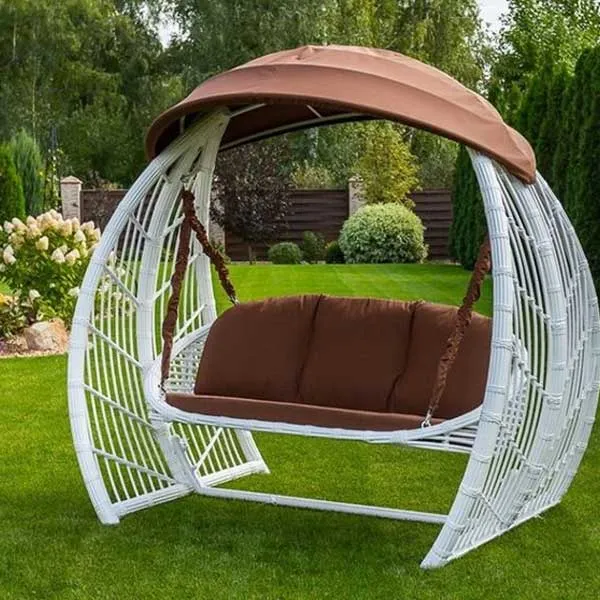 Outdoor Furniture  Wicker Two Seater Swing - Oceanic