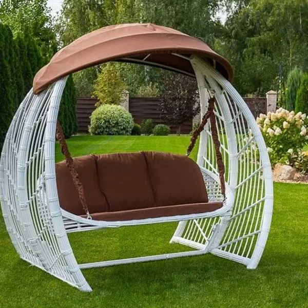 Outdoor Furniture  Wicker Two Seater Swing - Oceanic