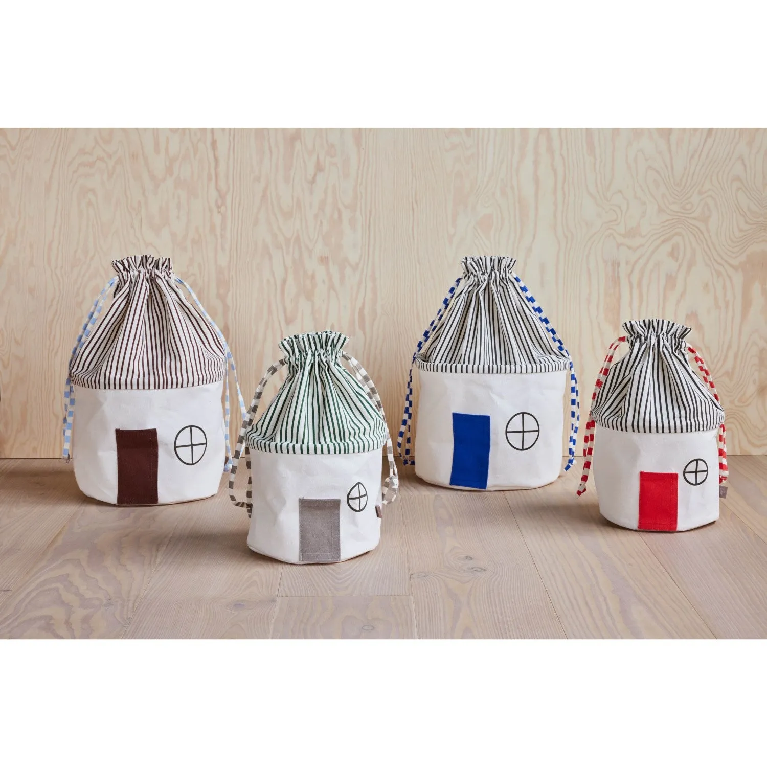 OYOY Optic Blue Koya Storage Basket