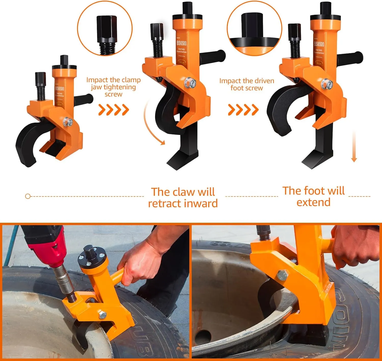 Pneumatic Bead Breaker for Easy Tire Changes, Effortless Tool for Cars, Trucks, SUVs, and Commercial Vehicles