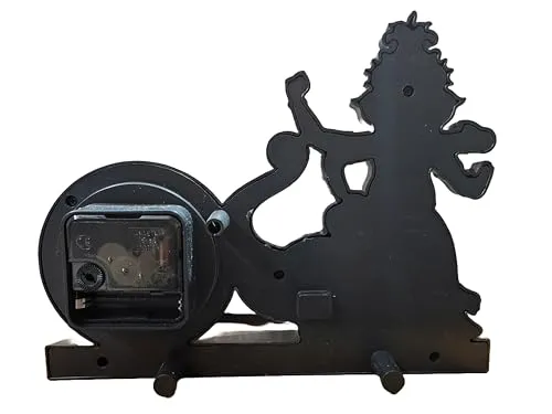 Raptend Antique Quartz Clock with Elephant Figurine, Bronze Finish, 25 cm