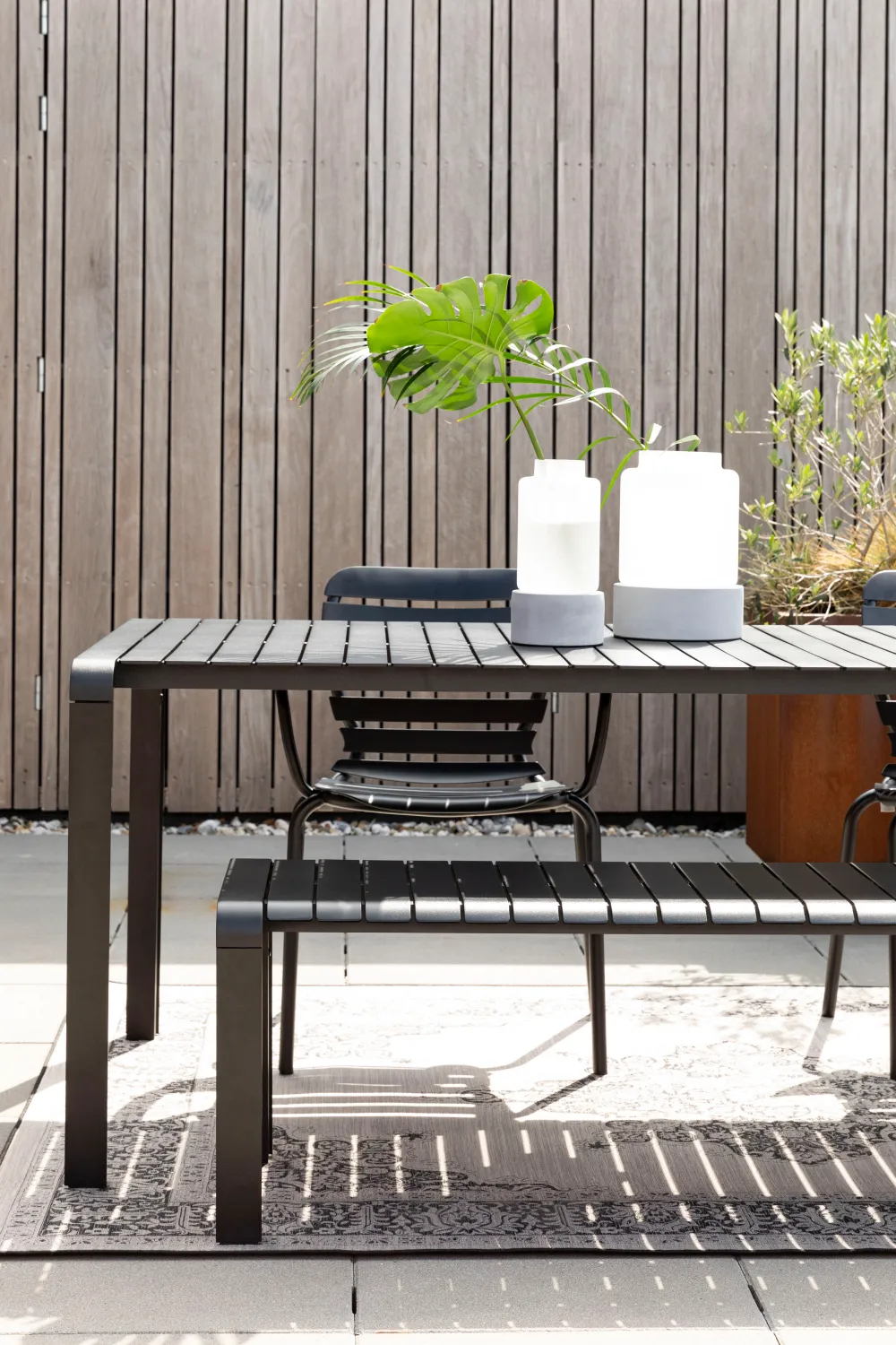 Rectangular Slatted Garden Table | Zuiver Vondel
