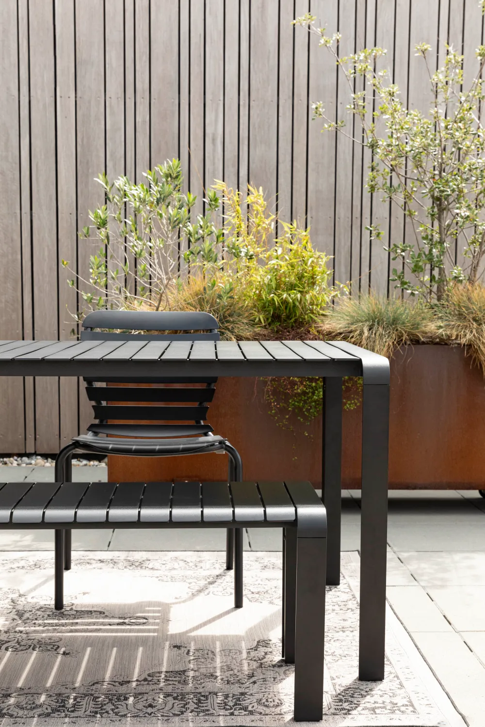 Rectangular Slatted Garden Table | Zuiver Vondel