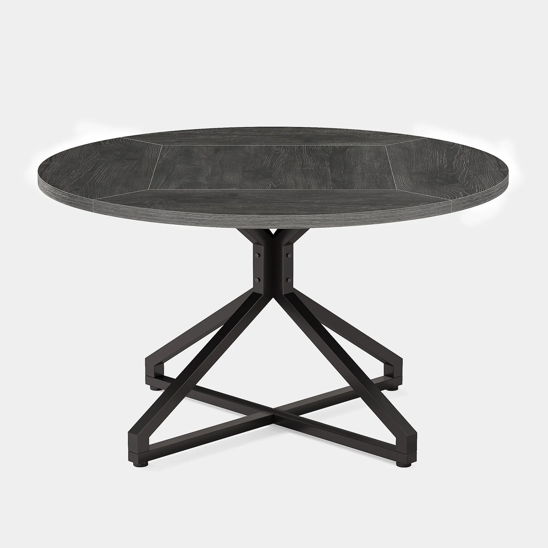 Round Dining Table, 47" Circle Kitchen Table for 4-6 People