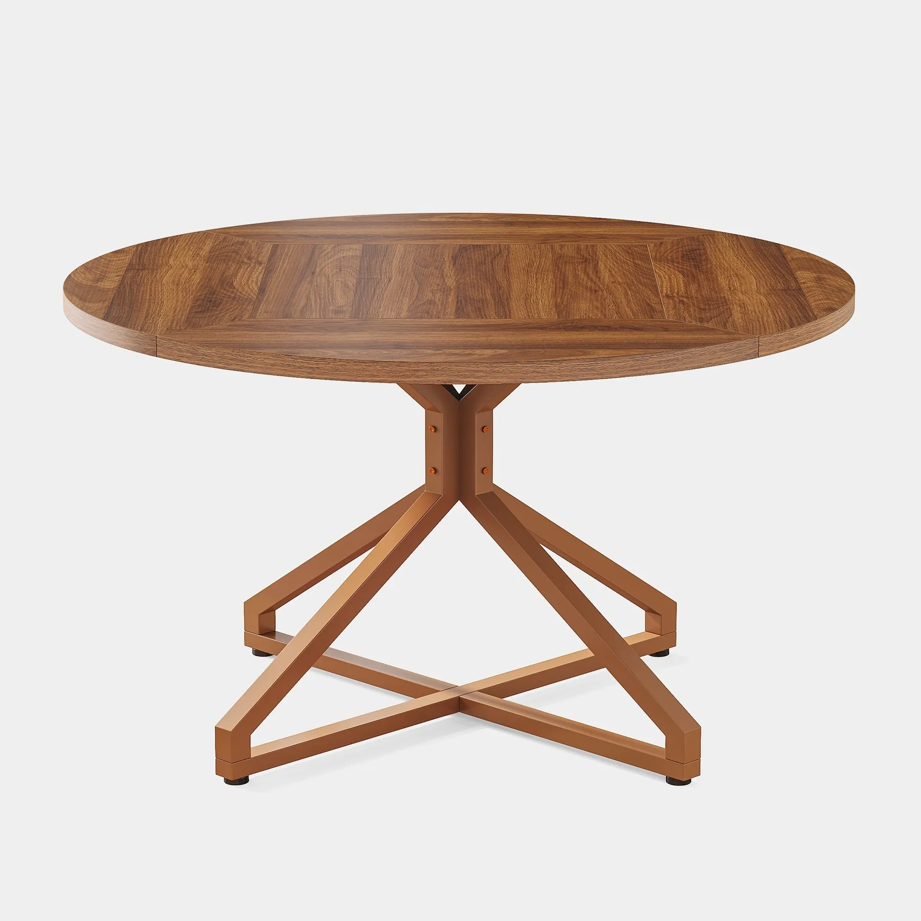 Round Dining Table, 47" Circle Kitchen Table for 4-6 People