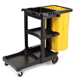 Rubbermaid® Standard Janitor Cart With Vinyl Zippered Bag