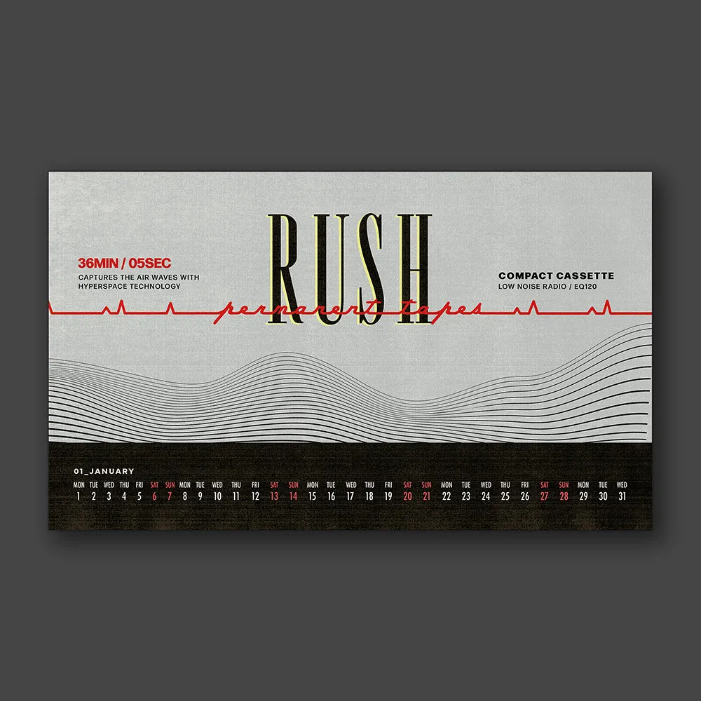 RUSH 2024 DESK CALENDAR