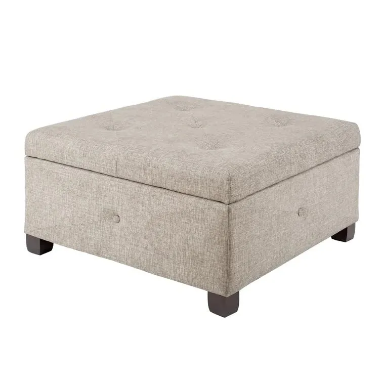 Siberia Square Shape Fabric Ottoman Pouffe Puffy