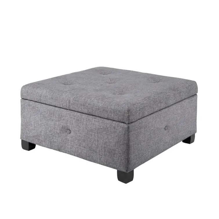 Siberia Square Shape Fabric Ottoman Pouffe Puffy