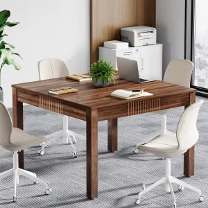 Square Conference Table, Small Meeting Room Table For Home Office