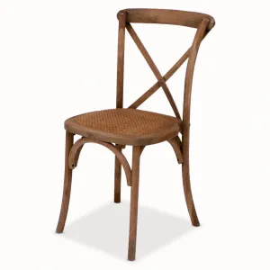 STACKABLE DINING CHAIR WITH PADDED RATTAN SEAT