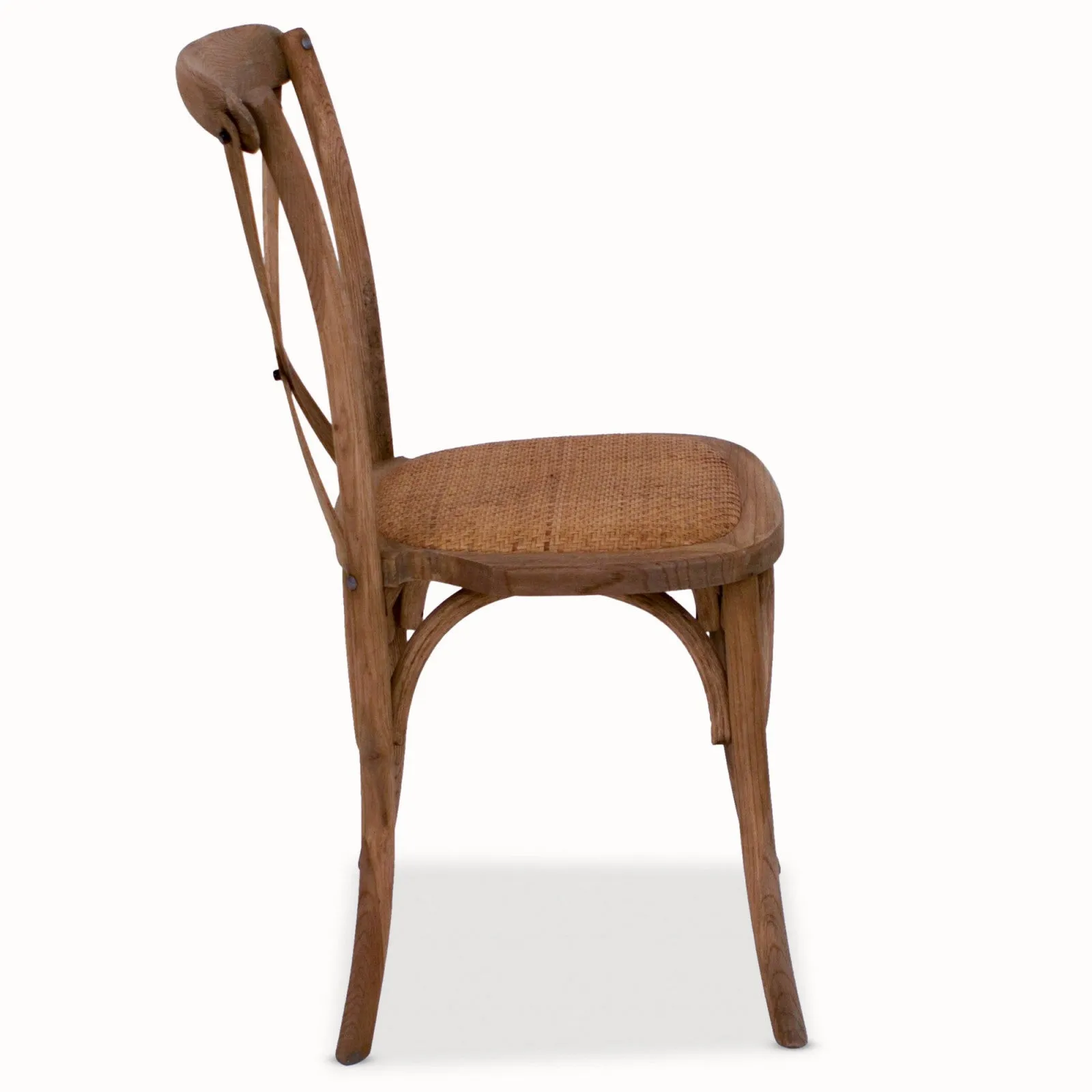 STACKABLE DINING CHAIR WITH PADDED RATTAN SEAT