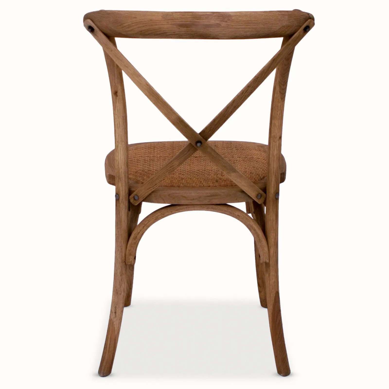 STACKABLE DINING CHAIR WITH PADDED RATTAN SEAT