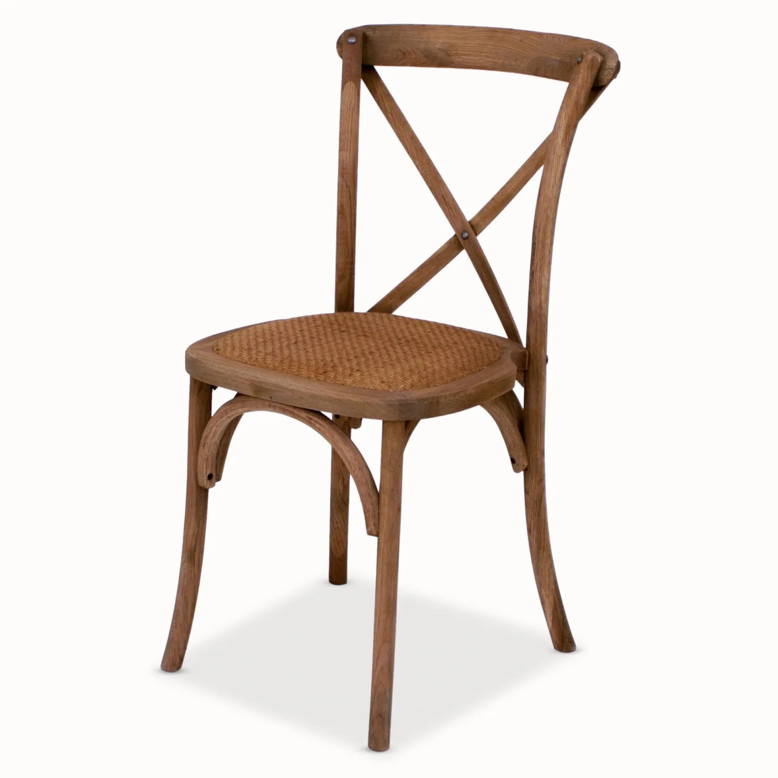 STACKABLE DINING CHAIR WITH PADDED RATTAN SEAT