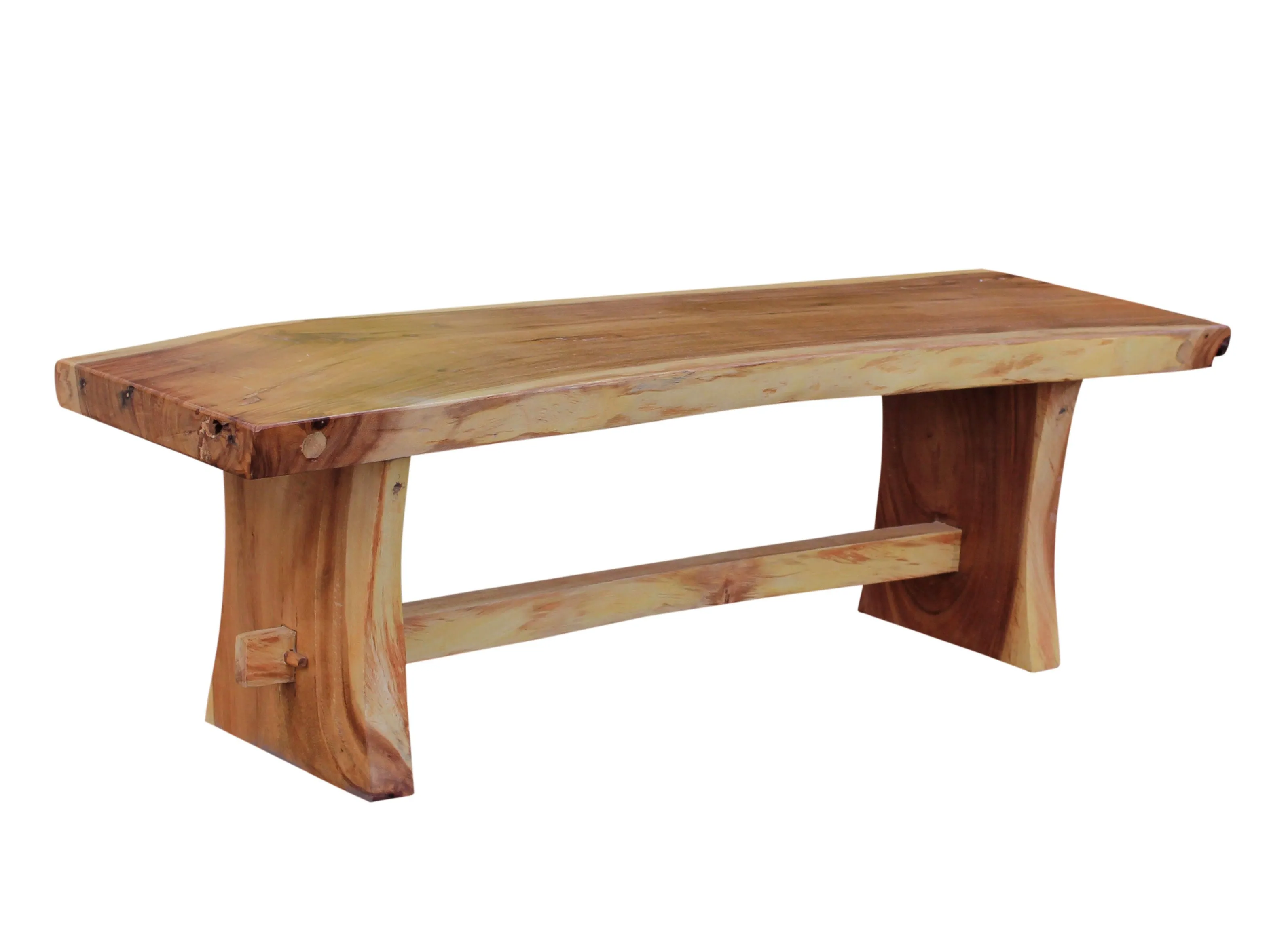 Suar Live Edge Slab Backless Bench approximately 59" long