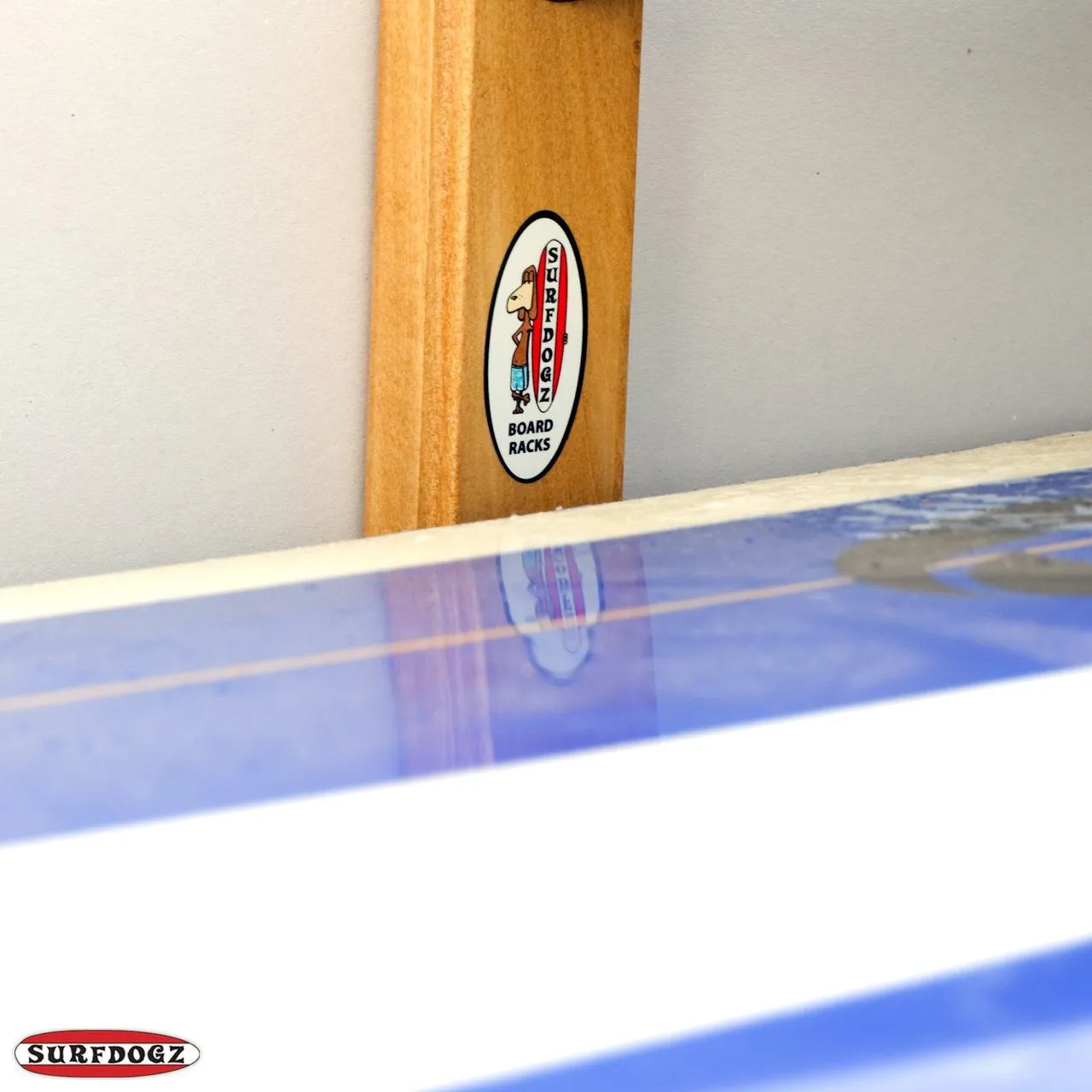 Surfboard Wall Rack - Triple Wooden Deluxe