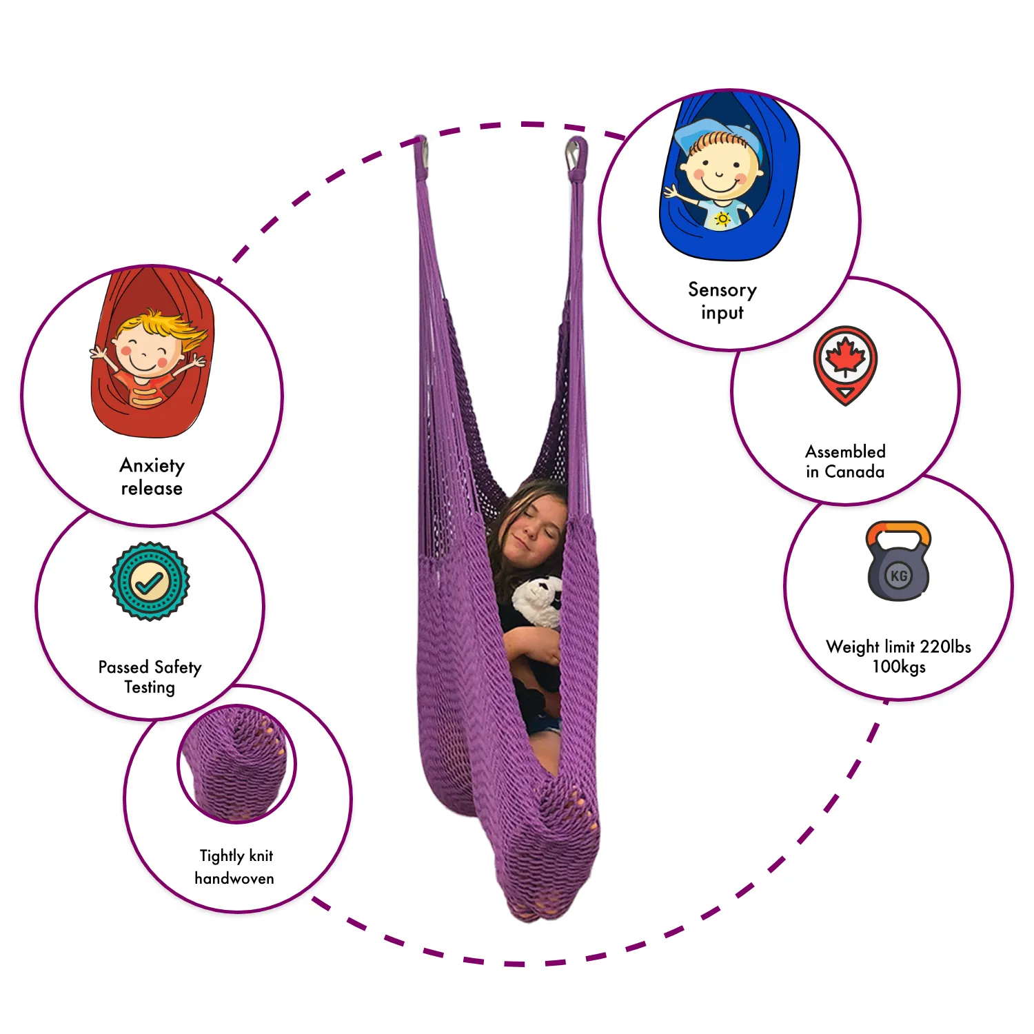 Therapy Hammock Swing - Calm Violet