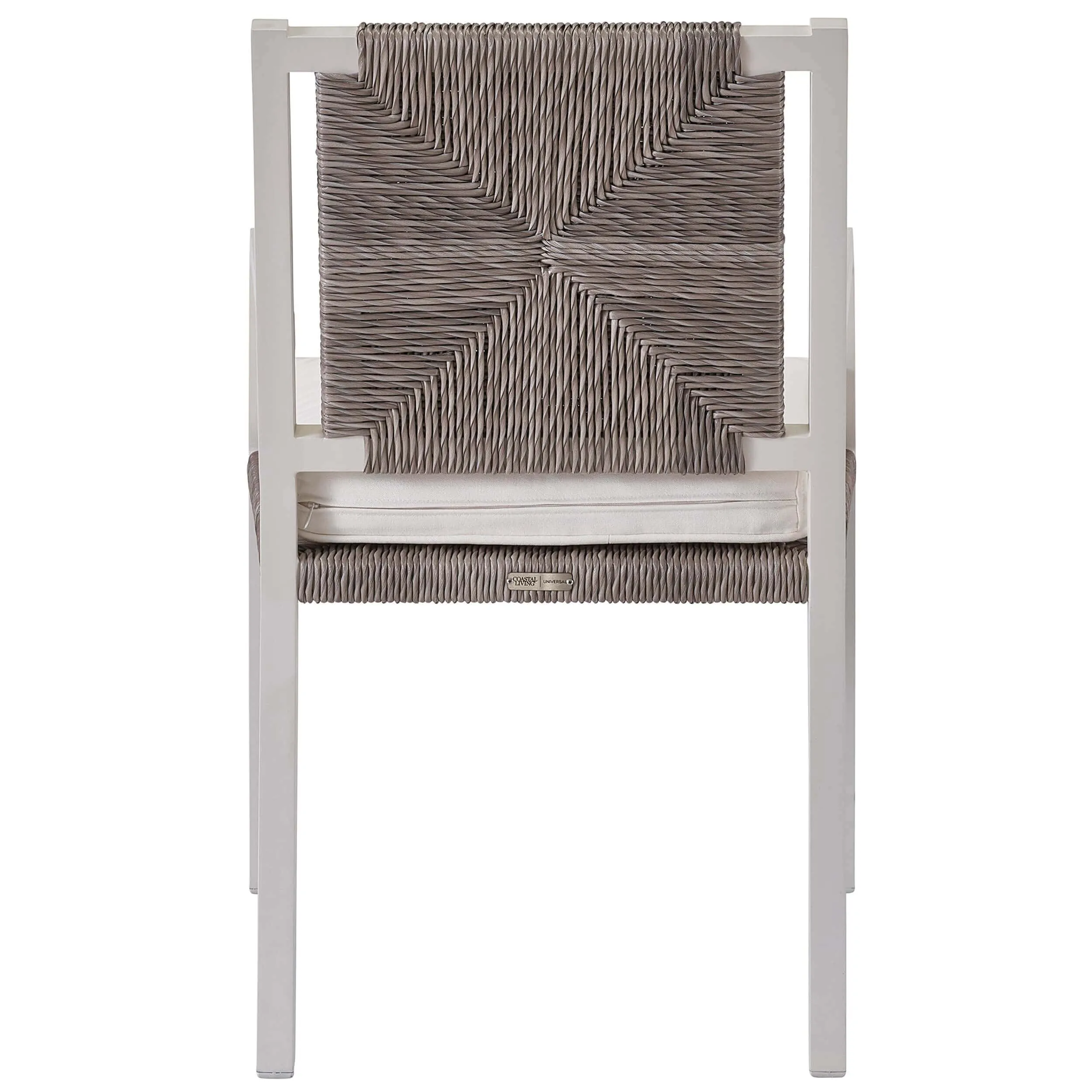 Tybee Outdoor Dining Chair, Wicker Greige, Set of 2