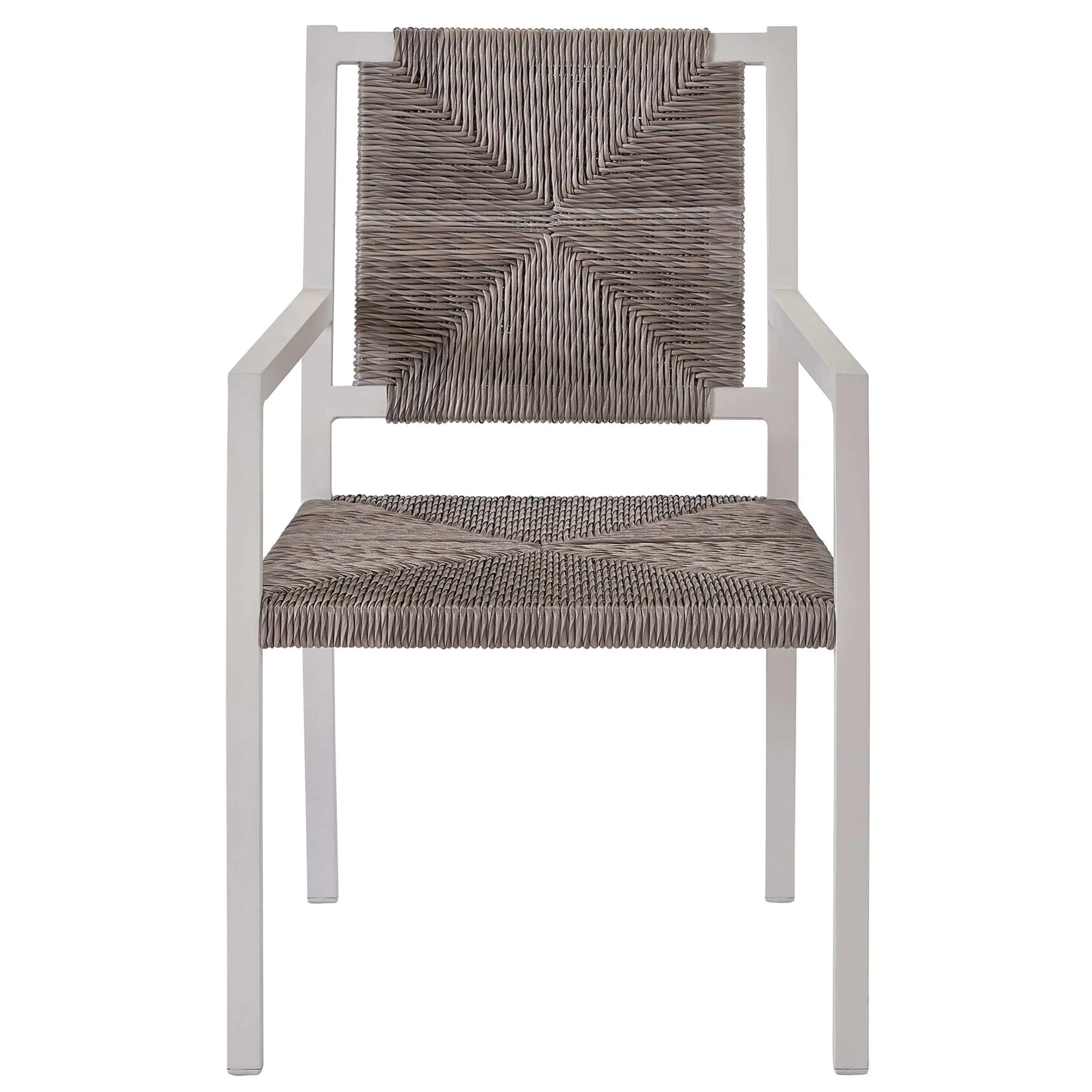 Tybee Outdoor Dining Chair, Wicker Greige, Set of 2