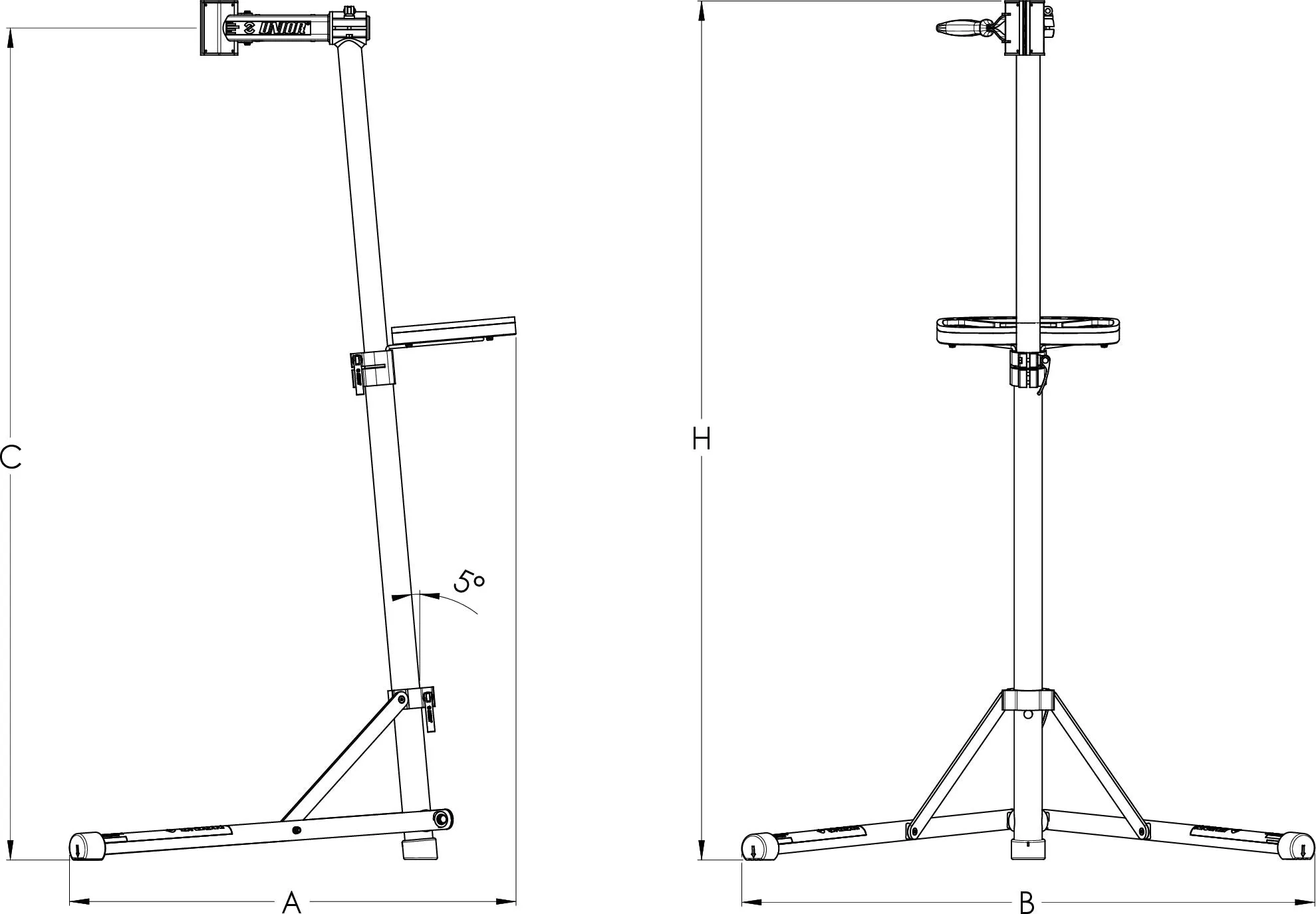 Unior Bikegator  Repair Stand, Auto Adjustable