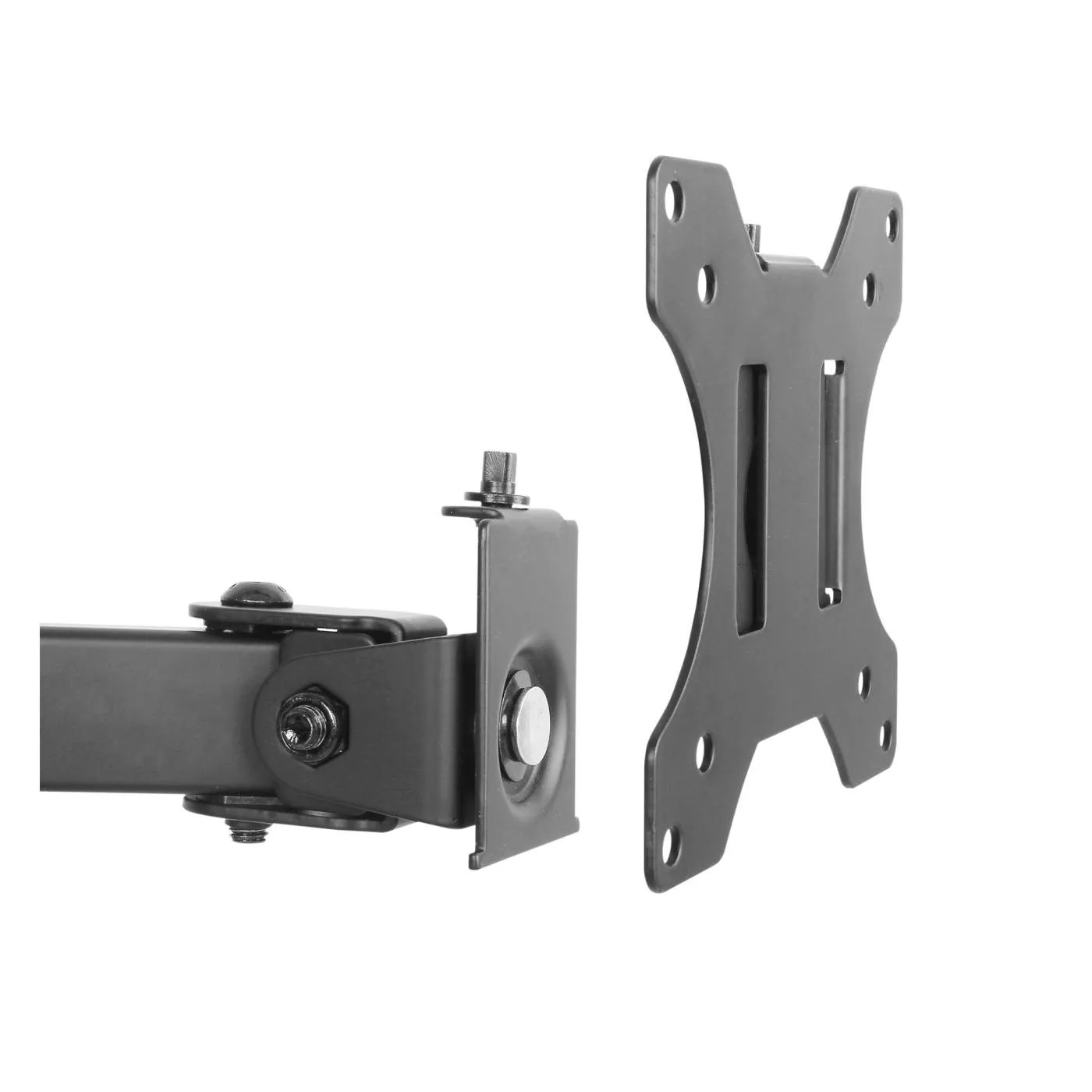 Universal Dual Monitor Mount with Double-Link Swing Arms