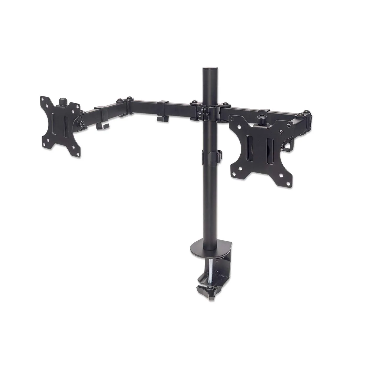 Universal Dual Monitor Mount with Double-Link Swing Arms