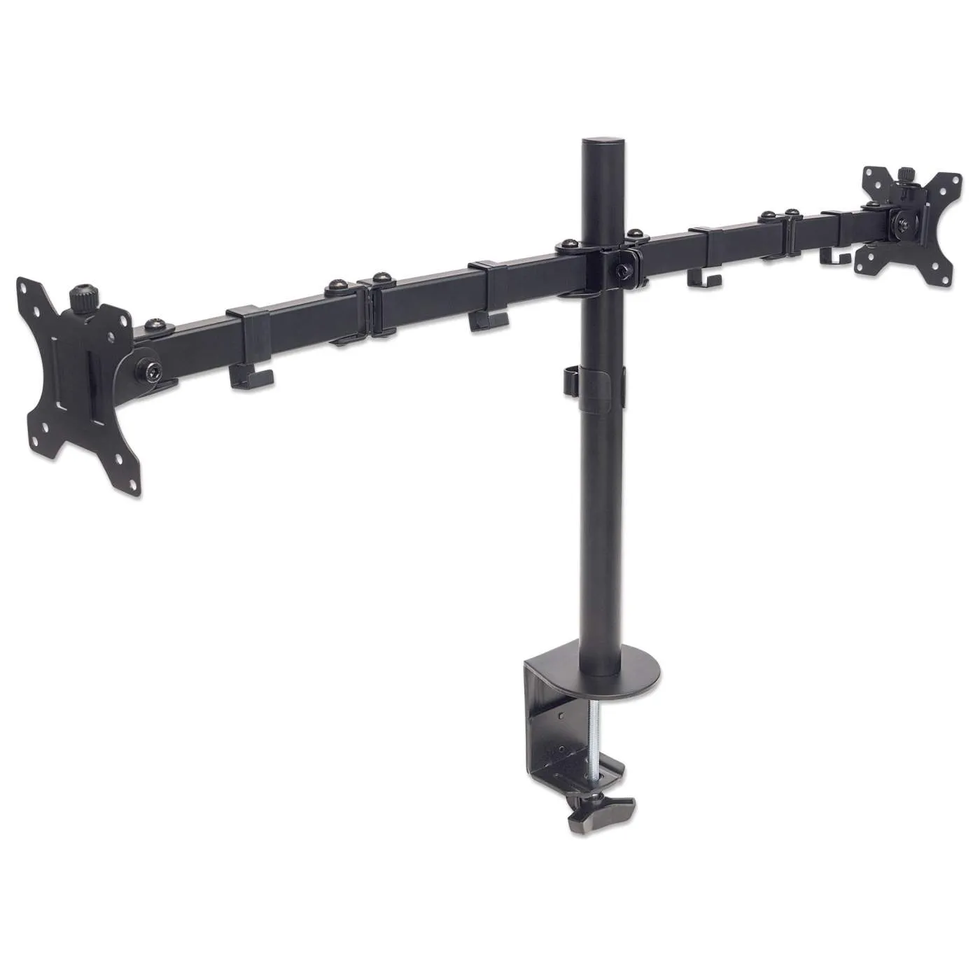 Universal Dual Monitor Mount with Double-Link Swing Arms