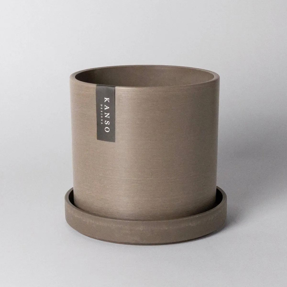 Upcycled Signature Stone Planter Pot & Saucer 7 Inch