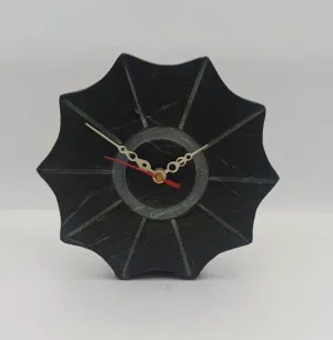 VR SOURCING Black Marble Table Clock, Unique Design