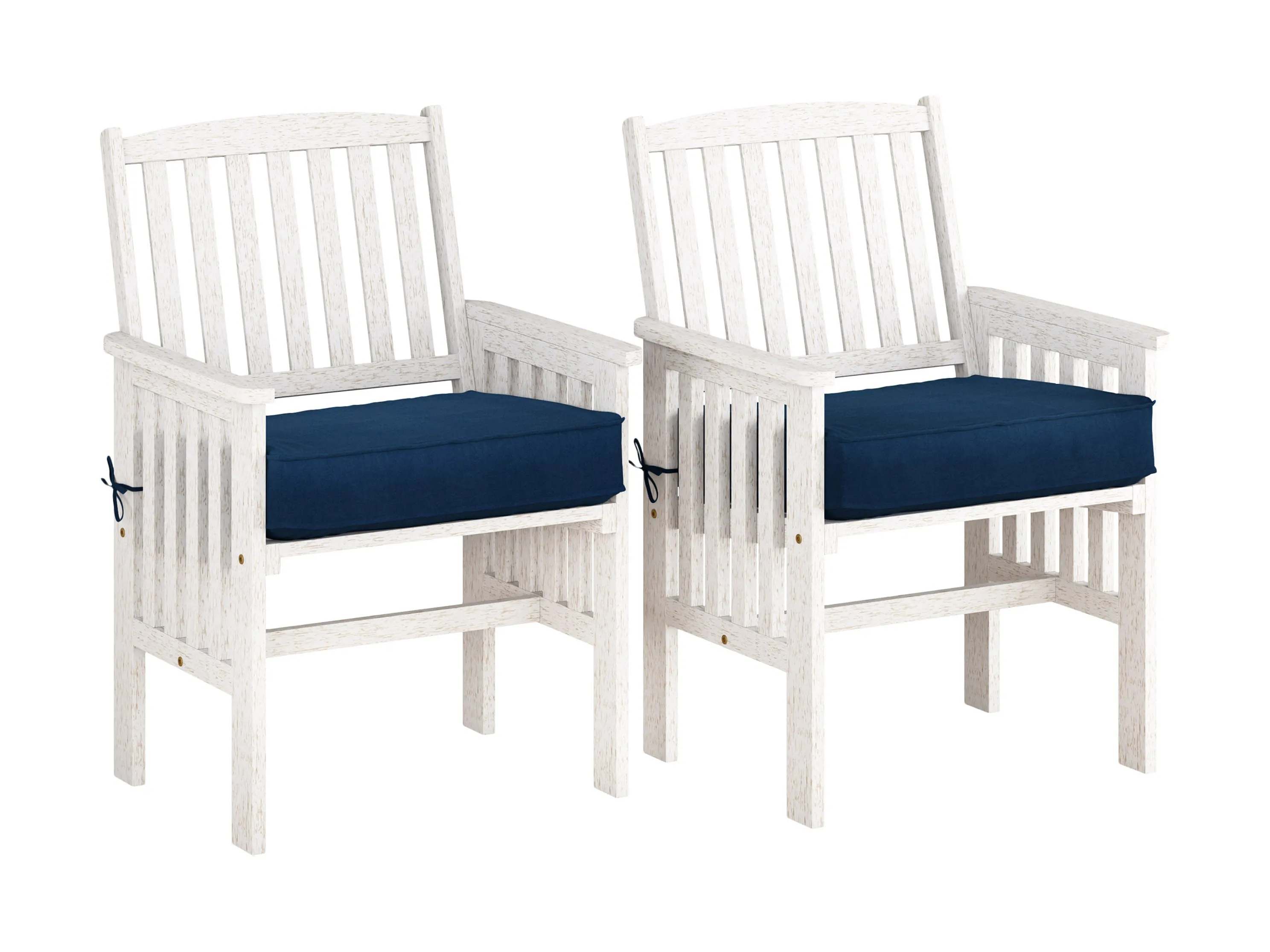 Washed White 3 Piece Patio Set