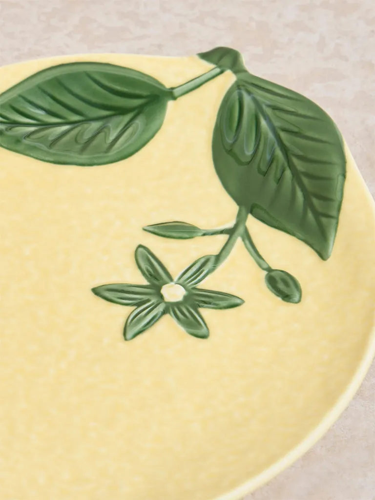 Westside Home Yellow Lemon-Shaped Platter